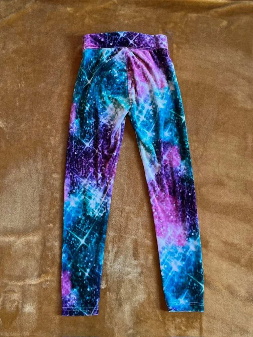Justice Leggings Lot of 3 Girls size 8 Black Purple Gray Active Cheer School